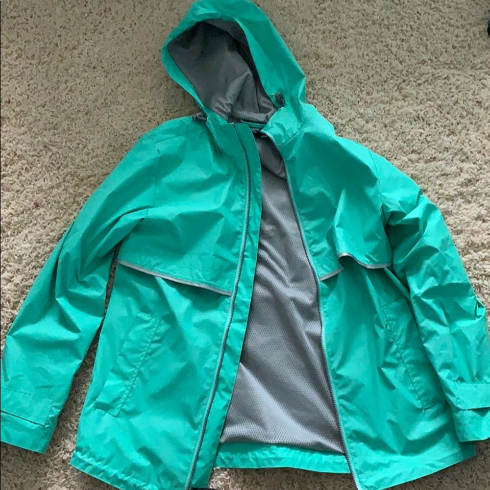 Charles river aqua marine size small rain coat